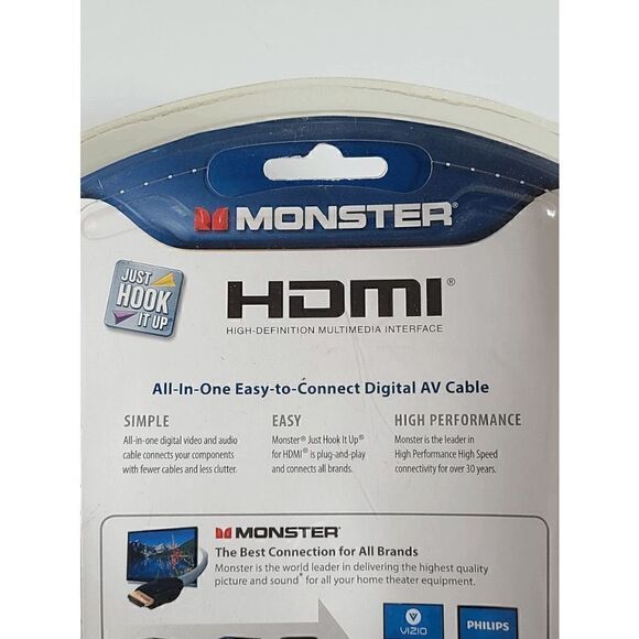 Monster Cable High Performance HDMI Cable - 6-ft NEW IN SEALED BOX - Picture 5 of 8